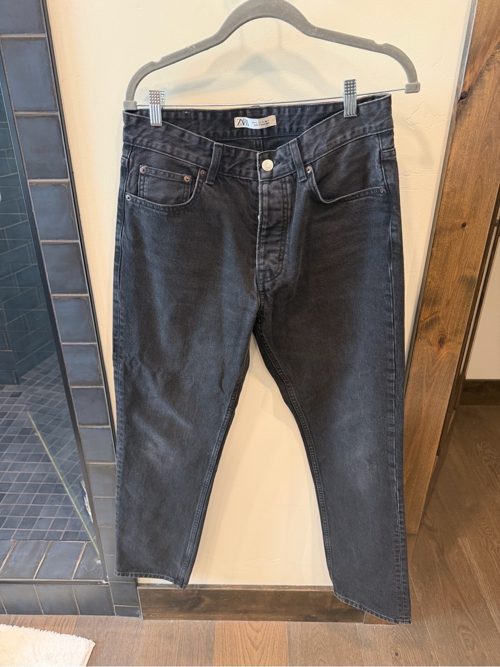 Zara Black Boyfriend Straight Jeans
